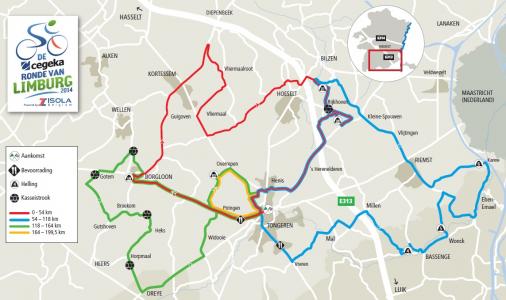 Streckenverlauf Ronde van Limburg 2014