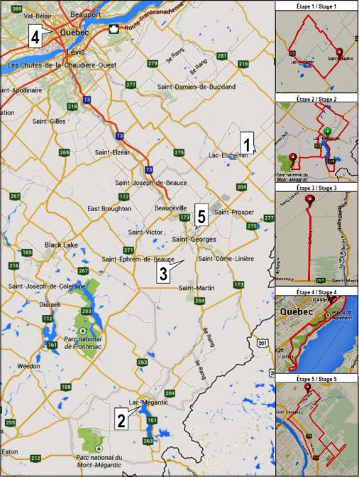 Streckenverlauf Tour de Beauce 2014