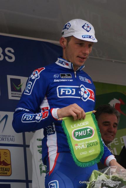 Anthony Geslin bei der Tour du Doubs 2013 als Fhrender in der Coupe de France