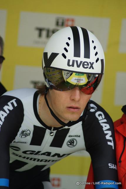Georg Preidler vorm Start zum Einzelzeitfahren der Tour de Romandie 2014