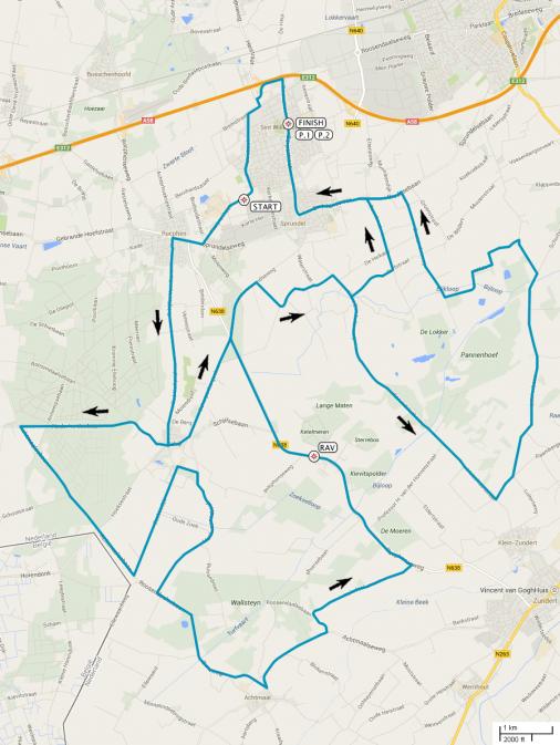 Streckenverlauf Ster ZLM Toer GP Jan van Heeswijk 2014 - Etappe 2