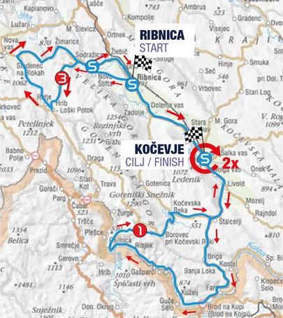 Streckenverlauf Tour de Slovnie 2014 - Etappe 2