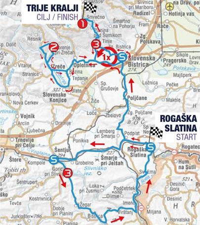 Streckenverlauf Tour de Slovnie 2014 - Etappe 3