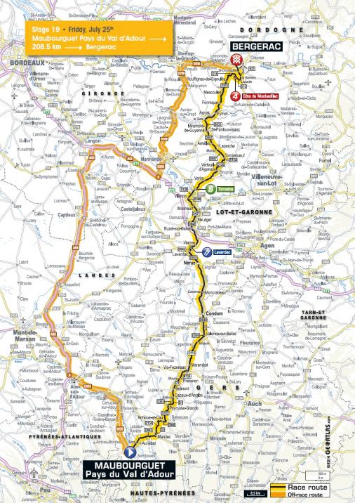 Streckenverlauf Tour de France 2014 - Etappe 19