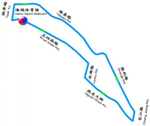 Streckenverlauf Tour of Qinghai Lake 2014 - Etappe 1