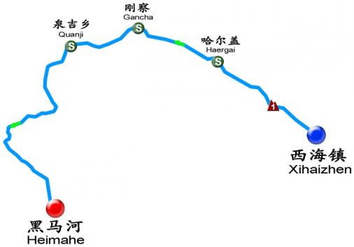 Streckenverlauf Tour of Qinghai Lake 2014 - Etappe 4