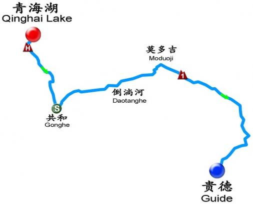 Streckenverlauf Tour of Qinghai Lake 2014 - Etappe 5