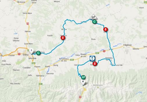 Streckenverlauf Sibiu Cycling Tour 2014 - Etappe 1