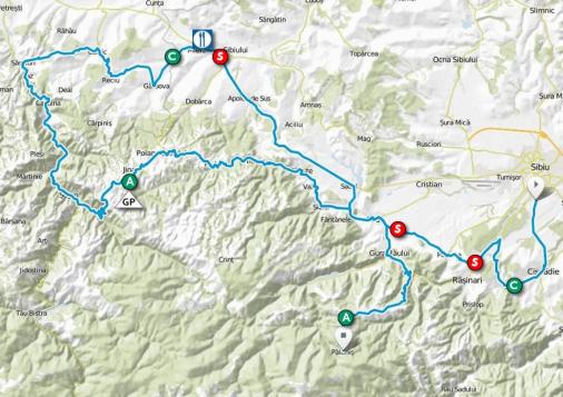 Streckenverlauf Sibiu Cycling Tour 2014 - Etappe 2
