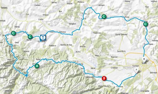 Streckenverlauf Sibiu Cycling Tour 2014 - Etappe 3b