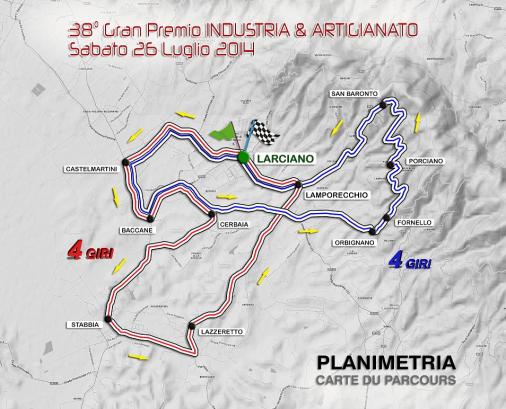 Streckenverlauf GP Industria & Artigianato 2014