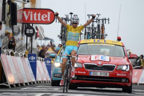 In Hautacam feiert Vincenzo Nibali seinen vierten Etappensieg bei der Tour de France 2014 (Foto: Veranstalter/letour.fr)