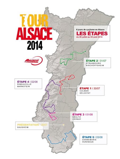 Streckenverlauf Tour Alsace 2014