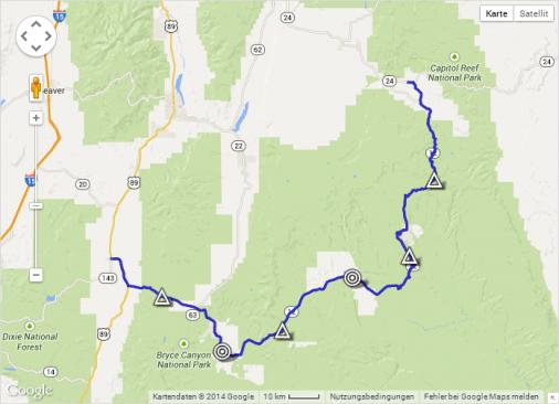 Streckenverlauf The Larry H. Miller Tour of Utah 2014 - Etappe 2