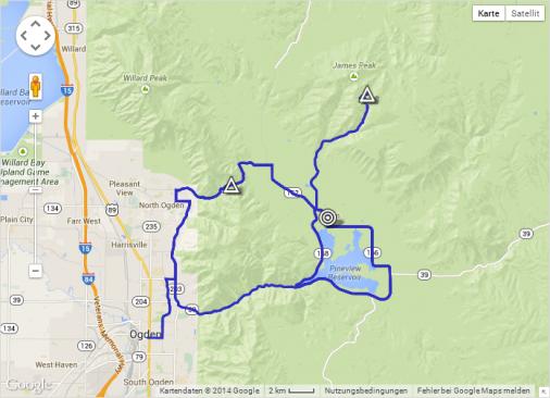 Streckenverlauf The Larry H. Miller Tour of Utah 2014 - Etappe 4