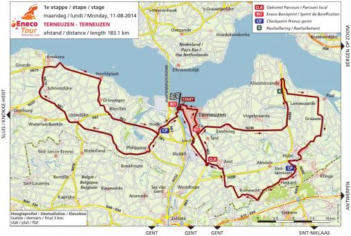 Streckenverlauf Eneco Tour 2014 - Etappe 1