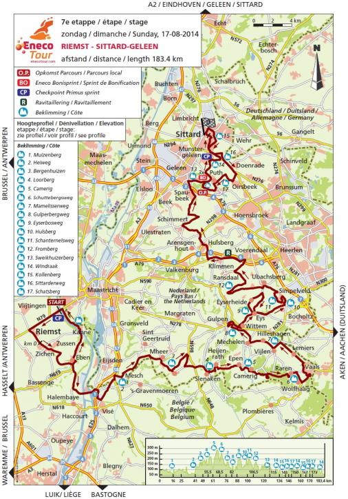 Streckenverlauf Eneco Tour 2014 - Etappe 7