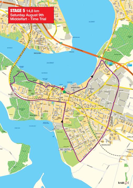 Streckenverlauf Post Danmark Rundt - Tour of Denmark 2014 - Etappe 5