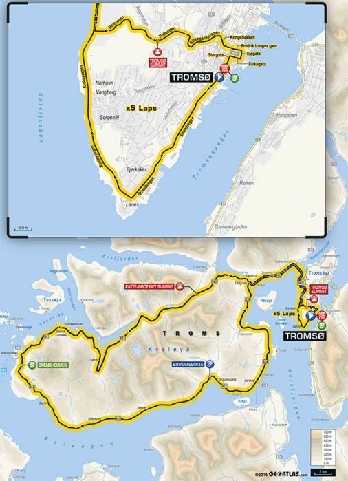 Streckenverlauf Arctic Race of Norway 2014 - Etappe 4