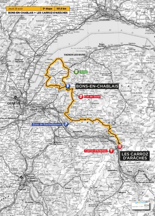Streckenverlauf Tour de lAvenir 2014 - Etappe 5