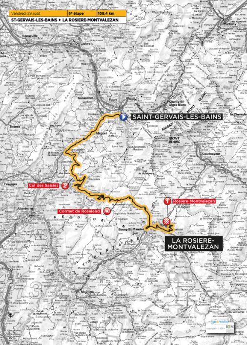 Streckenverlauf Tour de lAvenir 2014 - Etappe 6