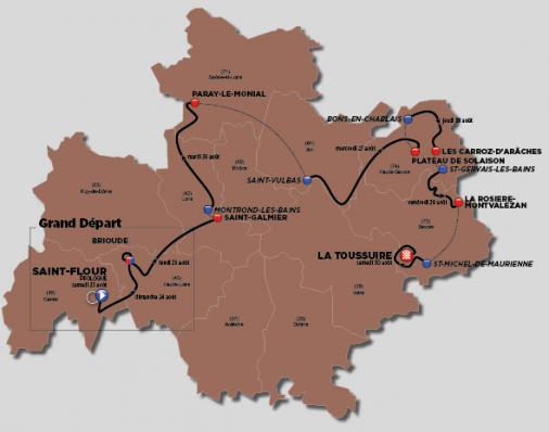 Streckenverlauf Tour de lAvenir 2014