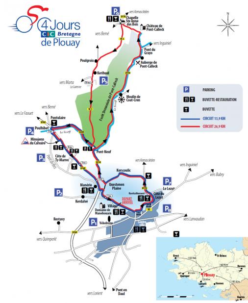 Streckenverlauf GP de Plouay-Bretagne 2014