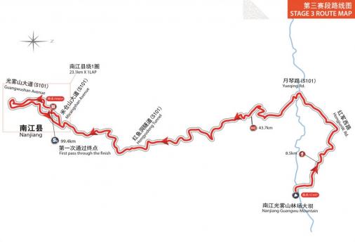 Streckenverlauf Tour of China I 2014 - Etappe 3