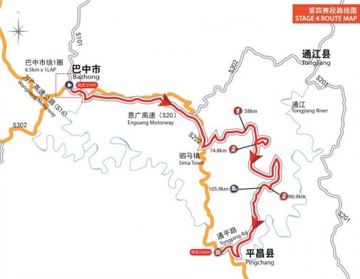 Streckenverlauf Tour of China I 2014 - Etappe 4