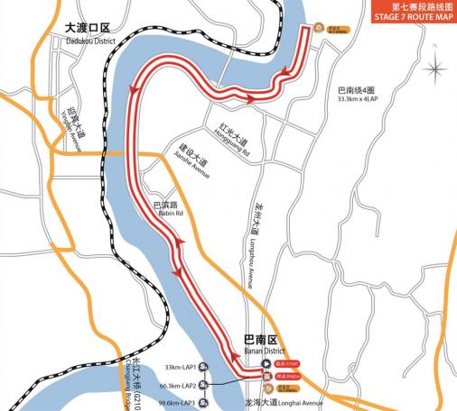 Streckenverlauf Tour of China I 2014 - Etappe 7