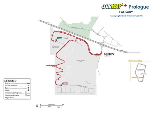 Streckenverlauf Tour of Alberta 2014 - Prolog