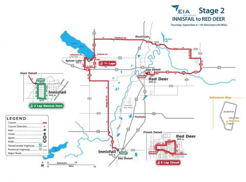 Streckenverlauf Tour of Alberta 2014 - Etappe 2