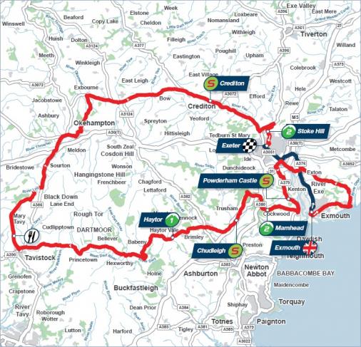 Streckenverlauf Tour of Britain 2014 - Etappe 5