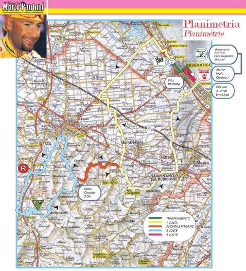 Streckenverlauf Memorial Marco Pantani 2014