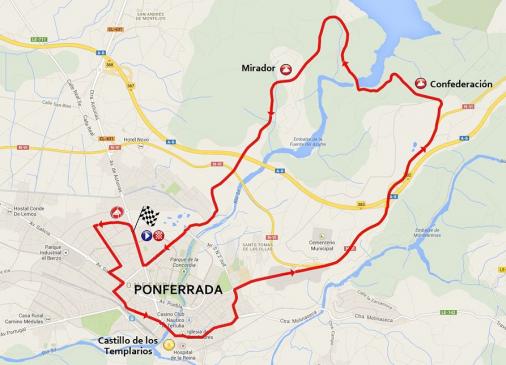 Vorschau Straenrennen Mnner Elite bei der WM in Ponferrada - Karte
