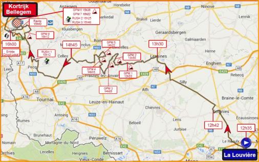 Streckenverlauf Tour de lEuromtropole 2014 - Etappe 1