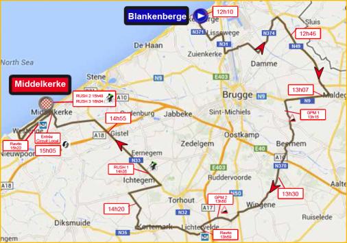Streckenverlauf Tour de lEuromtropole 2014 - Etappe 3