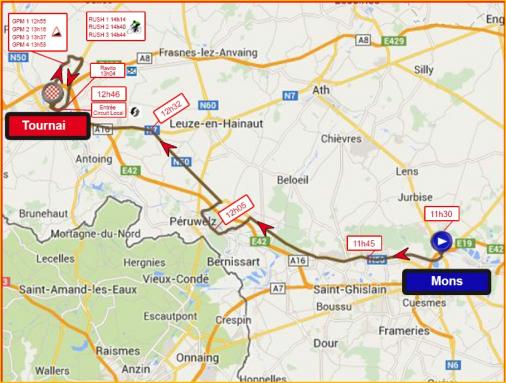 Streckenverlauf Tour de lEuromtropole 2014 - Etappe 4