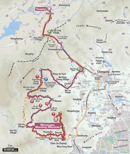 Streckenverlauf Tour of Beijing 2014 - Etappe 4