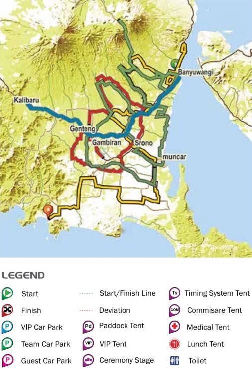 Streckenverlauf Banyuwangi Tour de Ijen 2014