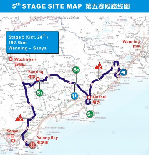 Streckenverlauf Tour of Hainan 2014 - Etappe 5