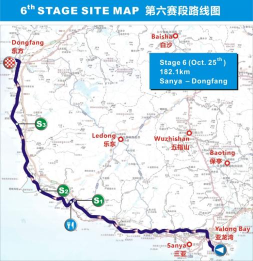 Streckenverlauf Tour of Hainan 2014 - Etappe 6