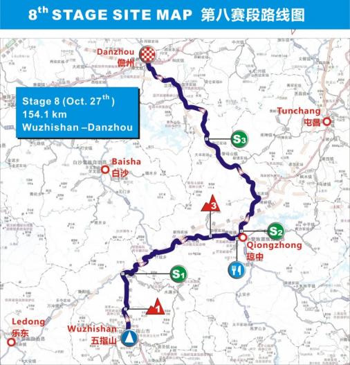 Streckenverlauf Tour of Hainan 2014 - Etappe 8