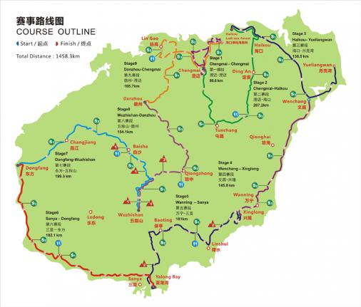Streckenverlauf Tour of Hainan 2014