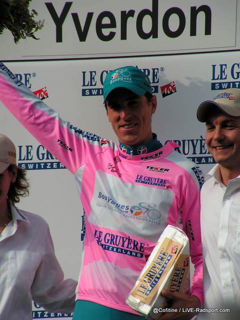 Matthieu Sprick im Bergtrikot bei der Tour de Romandie 2009