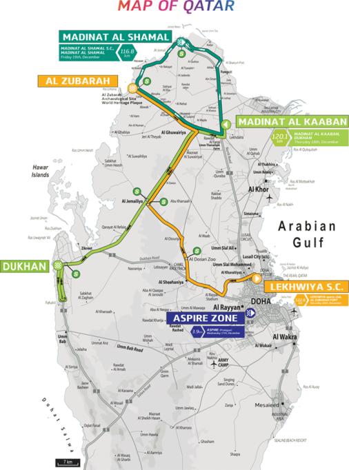 Streckenverlauf Tour of Al Zubarah 2014