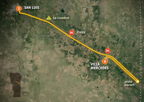 Streckenverlauf Tour de San Luis 2015 - Etappe 1