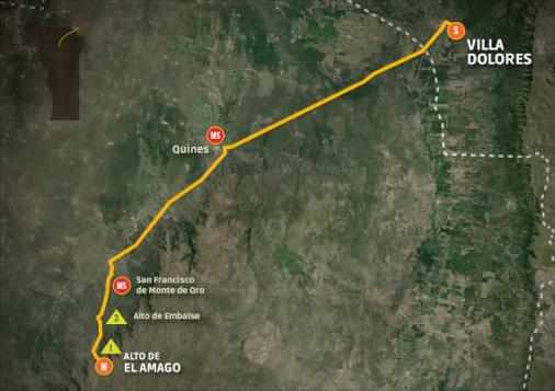 Streckenverlauf Tour de San Luis 2015 - Etappe 4