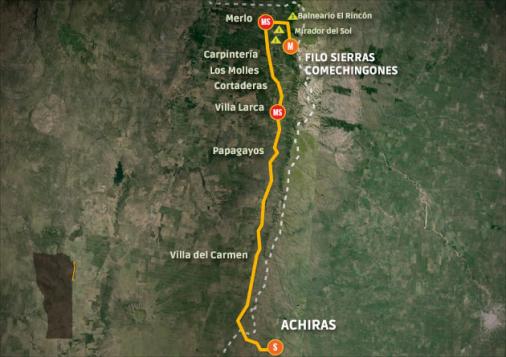 Streckenverlauf Tour de San Luis 2015 - Etappe 6