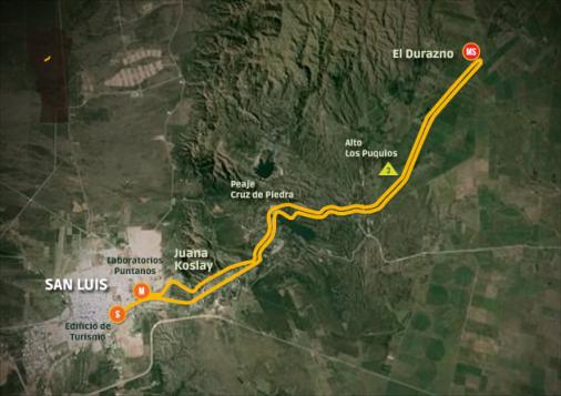 Streckenverlauf Tour de San Luis 2015 - Etappe 7